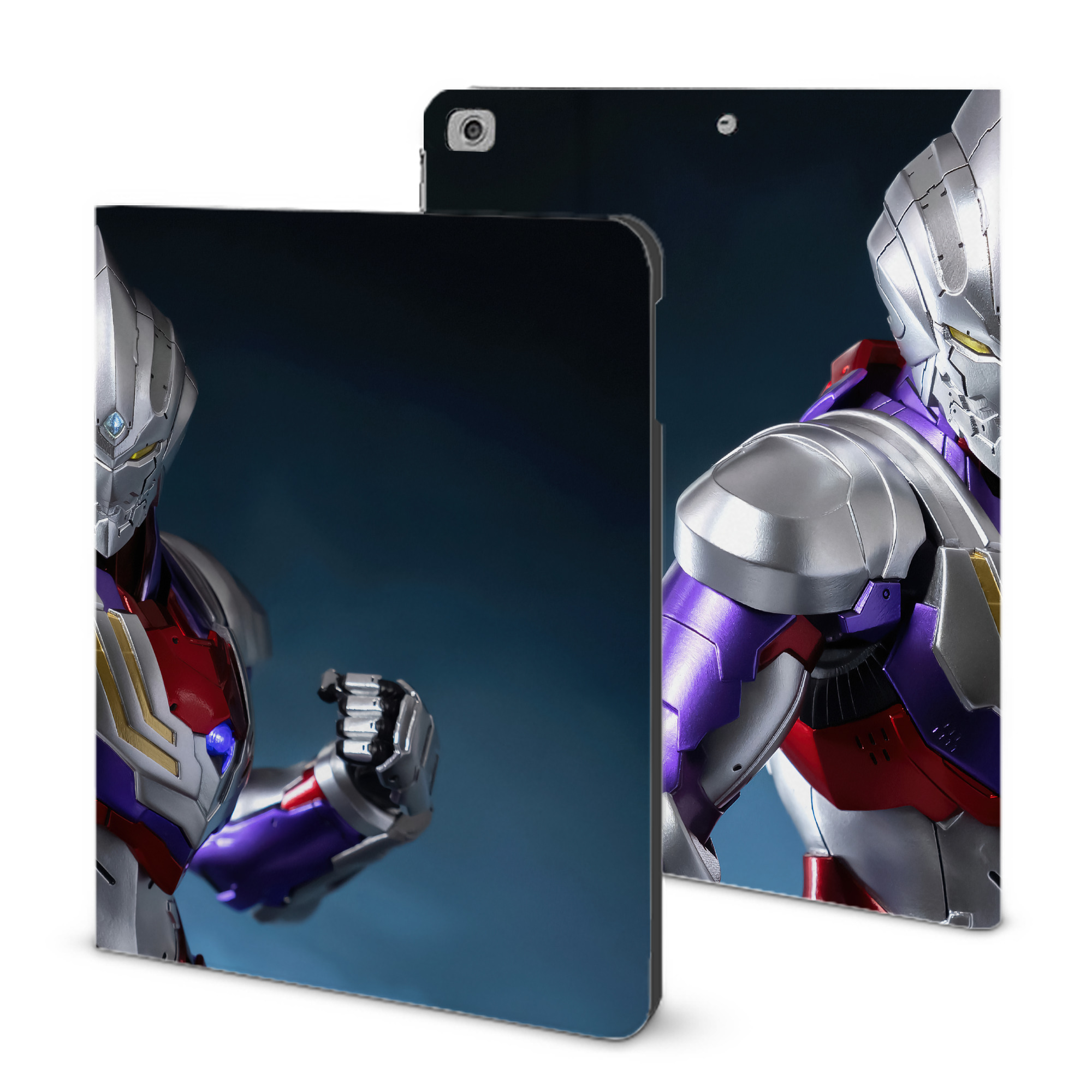 （画像用） ウルトラマン Ultraman IPad ケース ブック型 PUレザー TPU 耐衝撃 軽量 薄型 ペン収納なし 全面保護 IPad 各モデル対応